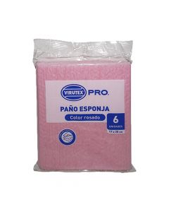 PaÑo Celulosa Absorb. Rosado Vtx 1x6 Uni.