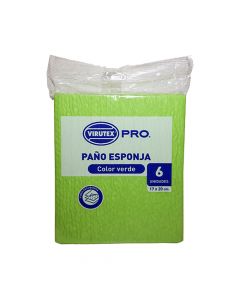 PaÑo Celulosa Absorb. Verde Vtx 1x6 Uni.